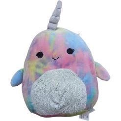 Squishmallows 8" Navina The Tie-Dyed Narwhal Plush Sea Life, Brand New With Tag Toys For All Ages