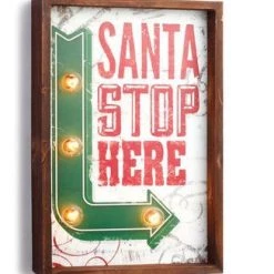 Demdaco Lit Santa Stop Here Sign By Silverstri!