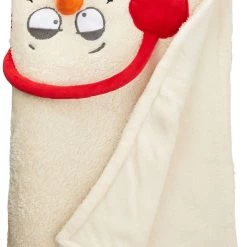 Department 56 Snowpinions Snowman SnowThrow Christmas Fleece Blanket, 60 Inch, Multicolor