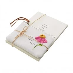 Mud Pie Notebook Pouch Set, Good Vibes