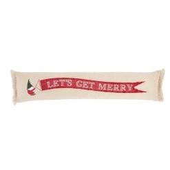 Mud Pie Long Skinny Gnome Pillow, Let's Get Merry 7" X 33"