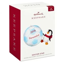 Hallmark Keepsake 2019 Soccer Star Penguin Dated DIY Personalization Ornament