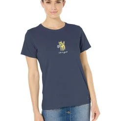 Life Is Good Womens Rocket Dog Graphic T-Shirt, Daisy Darkest Blue, X-Large Life Is Good Products