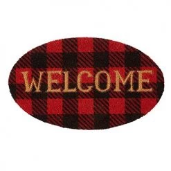 Mud Pie Welcome Check Mat 18" X 30"