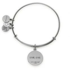 Alex And Ani Evil Eye Charm Bangle Midnight Silver