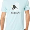 Life Is Good Products Life Is Good Mens Crusher Pet Graphic T-Shirt, Dog Beach Blue, X-Large