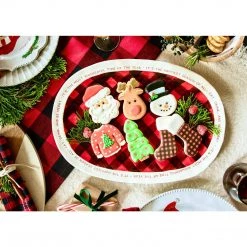 Mud Pie Buffalo Check Nested PLATTERS