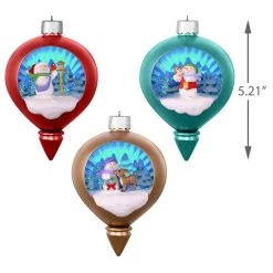 Hallmark Keepsake 2019 Snow Buddies Surprise Musical Ornaments With Light, Set Of 3