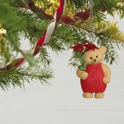 Hallmark Keepsake 2019 Mary Hamilton's Bears Pretty Poinsettia Ornament