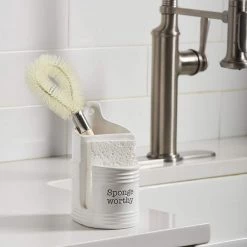 Mud Pie Circa Sponge Brush Holder Set