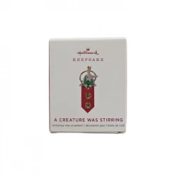 Hallmark Keepsake 2019 Mini A Creature Was Stirring Mouse On Door Hanger Ornament, 1.88"