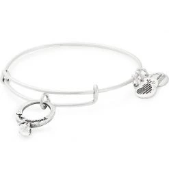 Alex And Ani Just Engaged Charm Bangle, Silver