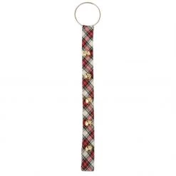 Mud Pie White Tartan Doggie Door Bell