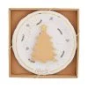 Mud Pie Tree Cheese, 2 Piece Set, White, 41100046, "plate 8 1/2"" | Napkin 5"" X 3 3/4"""