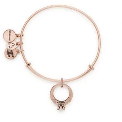 Alex And Ani Just Engaged Charm Bangle, Rose Gold