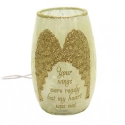 Stony Creek 5.0" Angel Wings Small Pre-Lit Vase Memorial Grief Loss