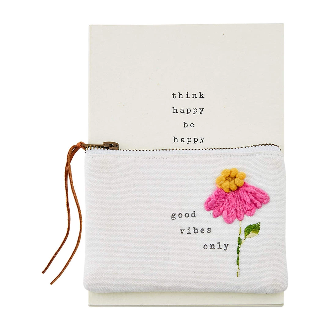 Mud Pie Notebook Pouch Set, Good Vibes 1 Mud Pie Notebook Pouch Set, Good Vibes