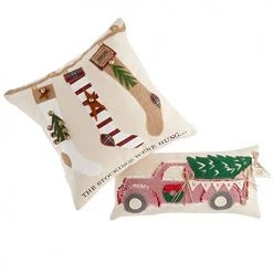 Mud Pie Stocking Icon Pillow