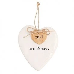Mud Pie MR & MRS 2017 ORNAMENT