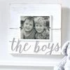 Mud Pie White-washed The Boys Scripted Frame 18" X 17.5"
