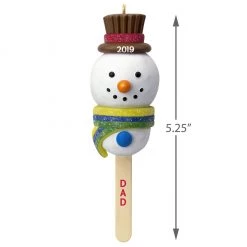Hallmark Keepsake 2019 Dad Cake Pop Snowman Dated Ornament