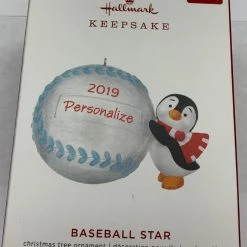 Hallmark Keepsake 2019 Baseball Star Penguin Dated DIY Personalization Ornament