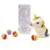 Two's Company Rainbow Sneezes Unicorn Air Powered Foamball Toy In Gift Box