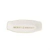 Mud Pie GOLD HOLIDAY OBLONG DISHES (MERRY & BRIGHT)