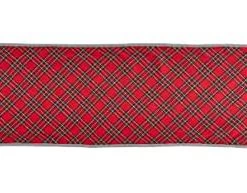 Mud Pie Tartan Reversible Christmas Table Runner, 18