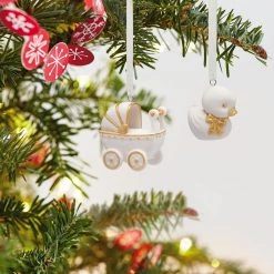 Hallmark Keepsake 2018 Mini Welcome Baby Porcelain Ornaments, Set Of 4