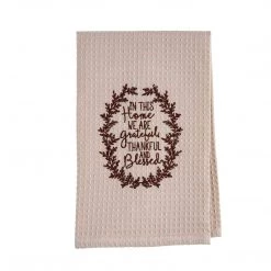 Mud Pie Thanksgiving Waffle Towel (Home), 25" X 16" (41500119M)