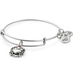 Alex And Ani Crab Charm Bangle, Silver