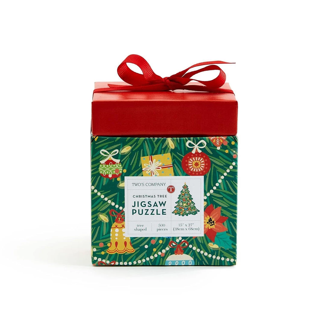 Two's Company Inc. Two's Company 81778 Christmas Tree Shape Jigsaw Puzzle, 25.5-inch Height, Set Of 500, Paper 3 Two's Company Inc. Two's Company 81778 Christmas Tree Shape Jigsaw Puzzle, 25.5-inch Height, Set Of 500, Paper