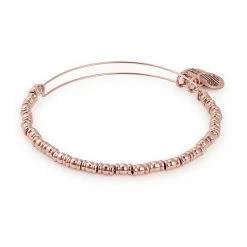Alex And Ani Rocker Beaded Bangle Shiny Rose Gold