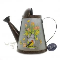 Stony Creek Lighted Watering CAN Metal Flowers Bird Bees Butterfly Btu8206 Stony Creek At Home, Inc