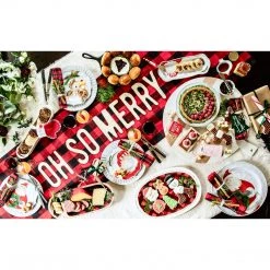 Mud Pie Buffalo Check Nested PLATTERS