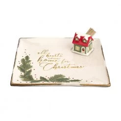 Grasslands Road All Hearts Come Home Ceramic Tray With Toothpick Holder