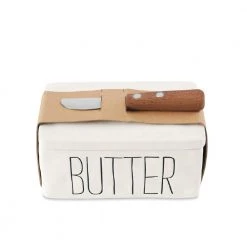 Mud Pie Bistro Butter Dish Set Of 3