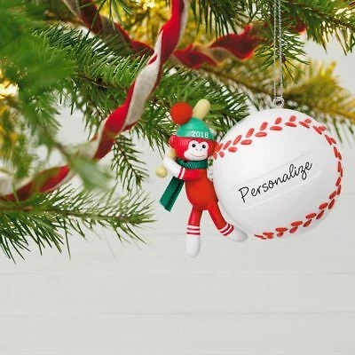 Hallmark Keepsake 2018 Baseball Star Sock Monkey Personalization Ornament 3 Hallmark Keepsake 2018 Baseball Star Sock Monkey Personalization Ornament