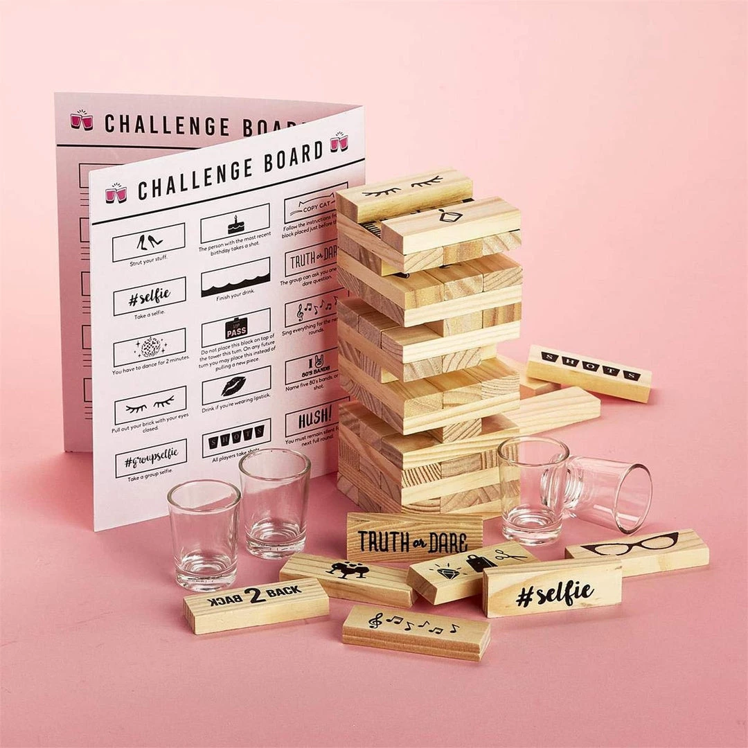 Two's Company Block Party Stumbling Blocks Game With A Twist In Gift Box Set 3 Two's Company Block Party Stumbling Blocks Game With A Twist In Gift Box Set