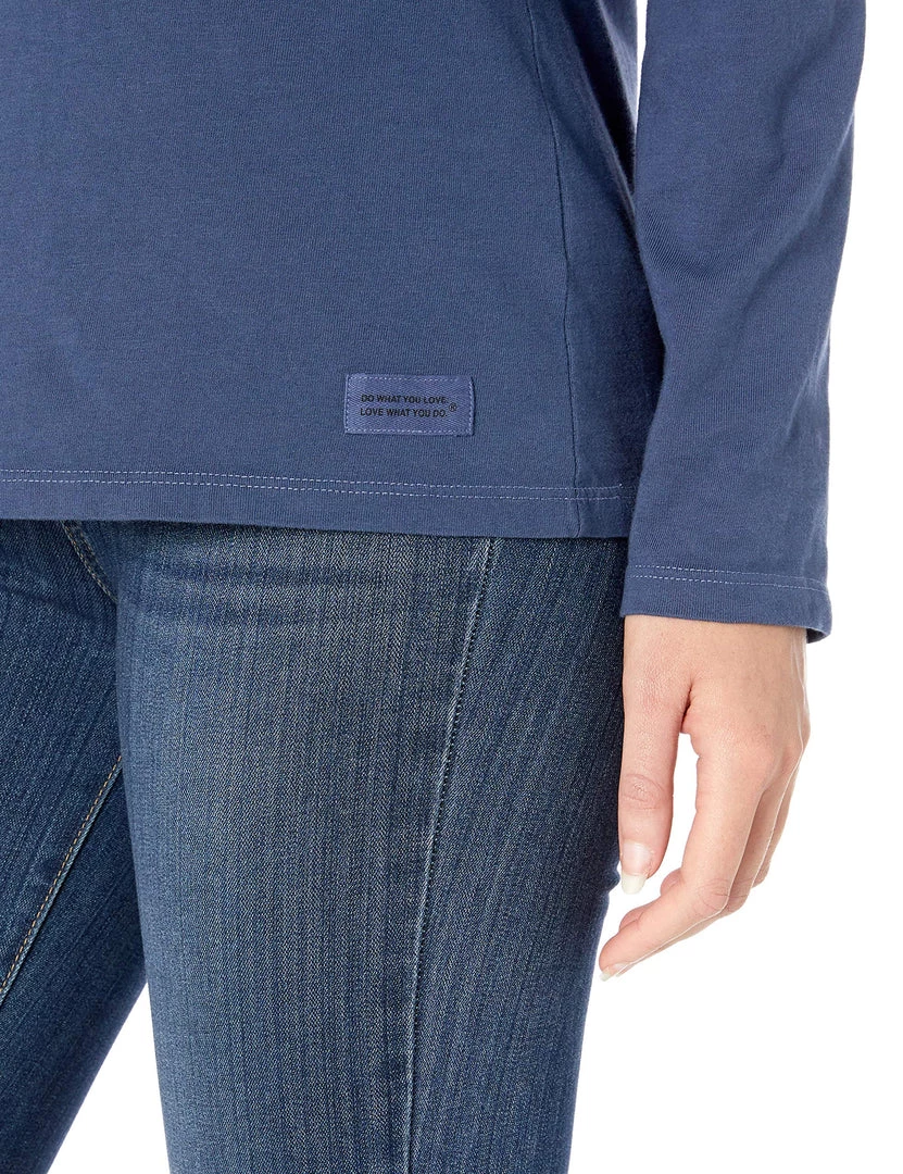 Life Is Good Products Life Is Good Womens Long Sleeve Graphic T-Shirt Crusher ,Pretty,Darkest Blue,Large 2 Life Is Good Products Life Is Good Womens Long Sleeve Graphic T-Shirt Crusher ,Pretty,Darkest Blue,Large