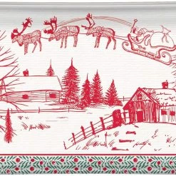 Michel Design Works Rectangular Glass Soap Dish, Santa's Eve