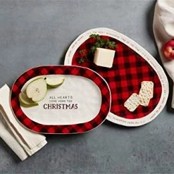 Mud Pie Buffalo Check Nested PLATTERS