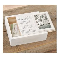 Mud Pie Keepsake Grandma's Magic Wooden Box, White