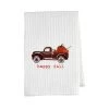 Mud Pie Thanksgiving Waffle Towel (Happy Fall), 25" X 16" (41500119H)