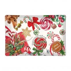 Michel Design Works Rectangular Glass Soap Dish, Peppermint