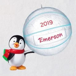 Hallmark Keepsake 2019 Basketball Star Penguin Dated DIY Personalization Ornament