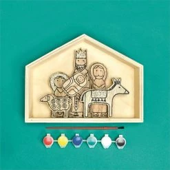 Two's Company Nativity 7 Pc Keepsake DIY Set In Gift Box
