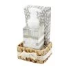 Mud Pie, Letter L Initial French Vanilla Scented Hand Soap & Towel Basket Set, Soap 17 Oz | Napkins 7 3/4" X 4" 2 1/2" X 4 1/4" X 3 1/2"