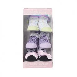 C.R. Gibson 3 Pair Set Of Fancy Socks By Baby Dumpling - Light Pink, Mint, Hott Pink